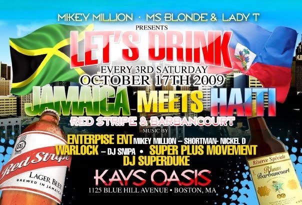 LET'S DRINK — JAMAICA MEETS HAITI flyer