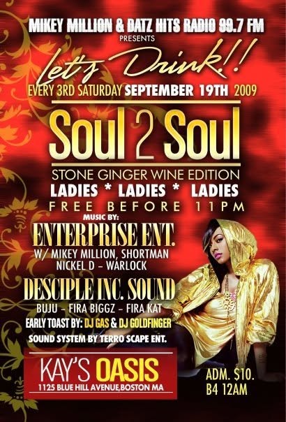 LET'S DRINK — SOUL 2 SOUL flyer