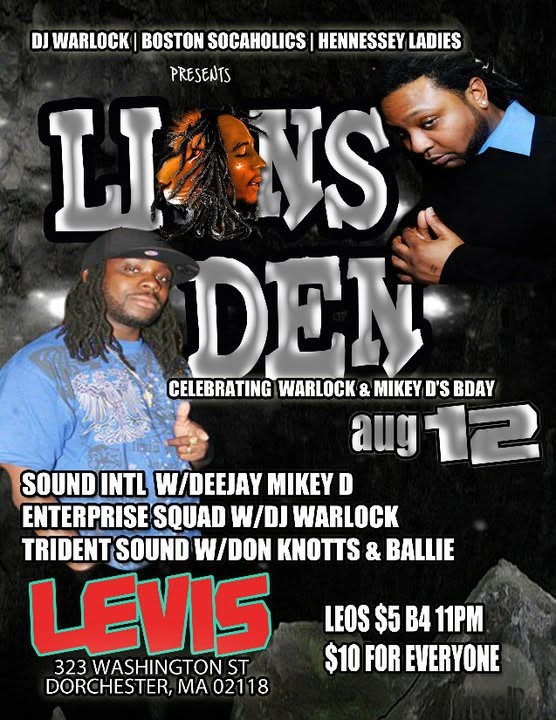 LIONS DEN — WARLOCK & MIKEY D'S BIRTHDAY flyer