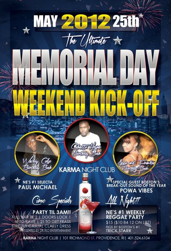 MEMORIAL DAY WEEKEND KICK-OFF flyer