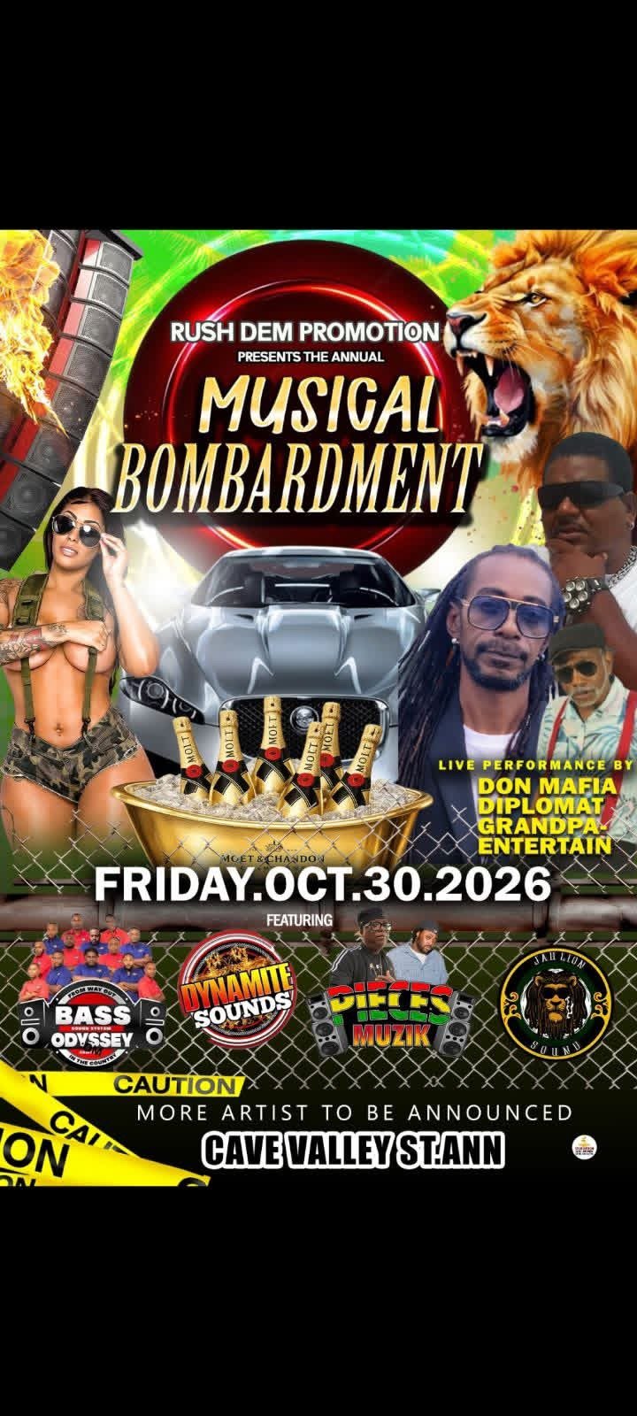 MUSICAL BOMBARDMENT flyer