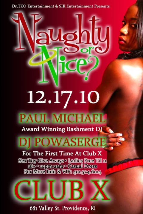 NAUGHTY OR NICE? flyer
