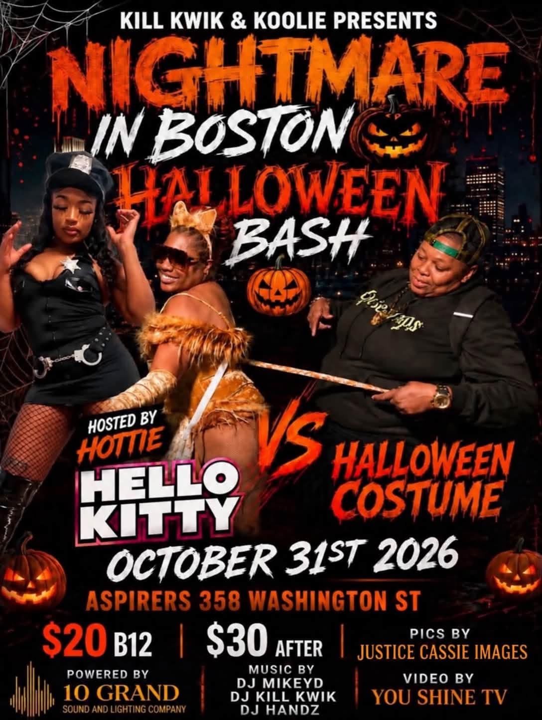 NIGHTMARE IN BOSTON — HALLOWEEN BASH flyer