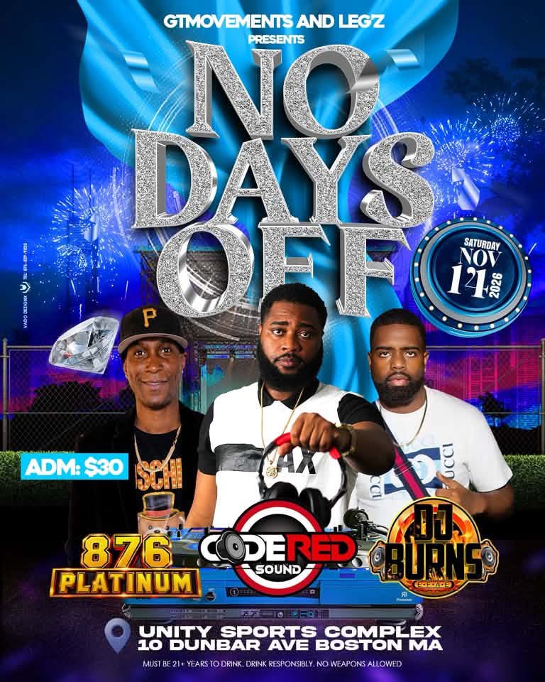 NO DAYS OFF flyer