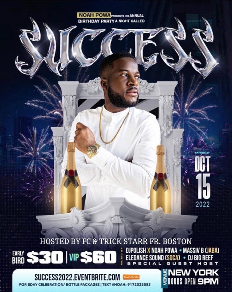 NOAH POWA — A NIGHT CALLED SUCCESS flyer