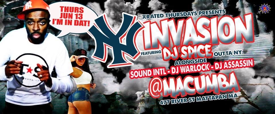 NY INVASION — DJ SPICE flyer