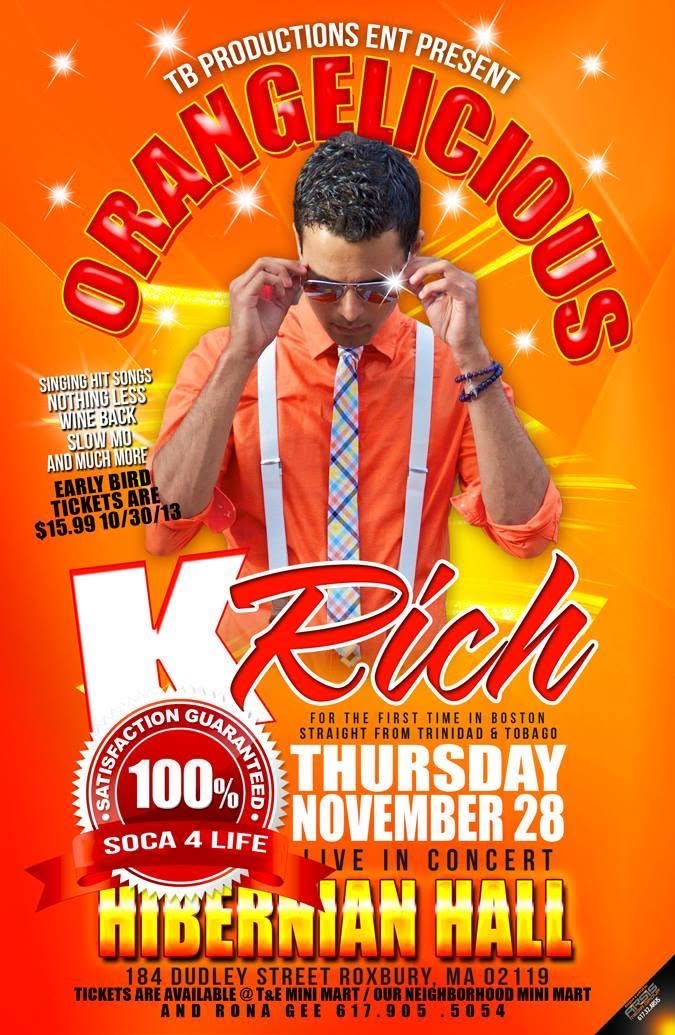 ORANGELICIOUS — K RICH LIVE IN CONCERT flyer