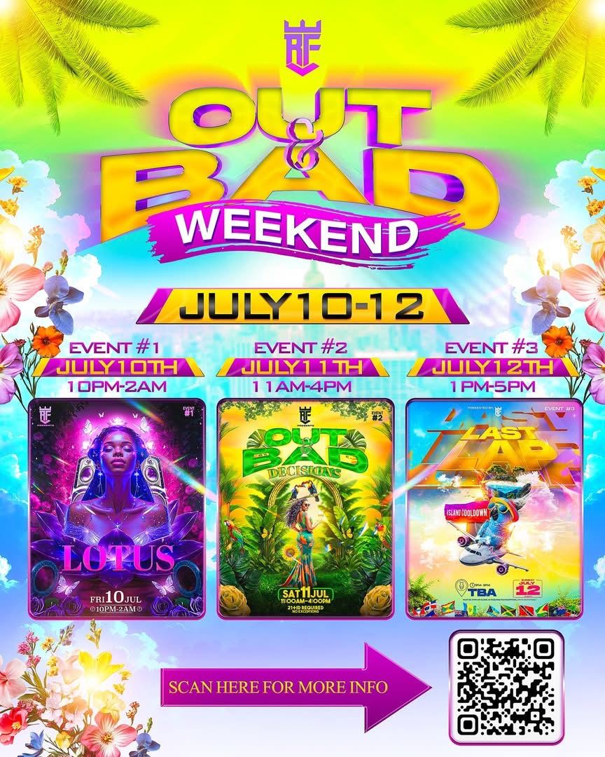 OUT & BAD WEEKEND flyer