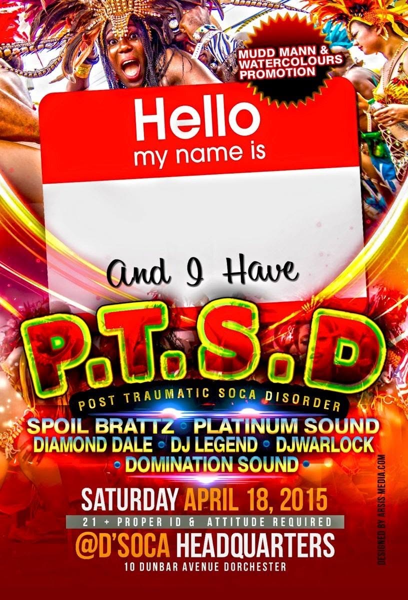 P.T.S.D — POST TRAUMATIC SOCA DISORDER flyer