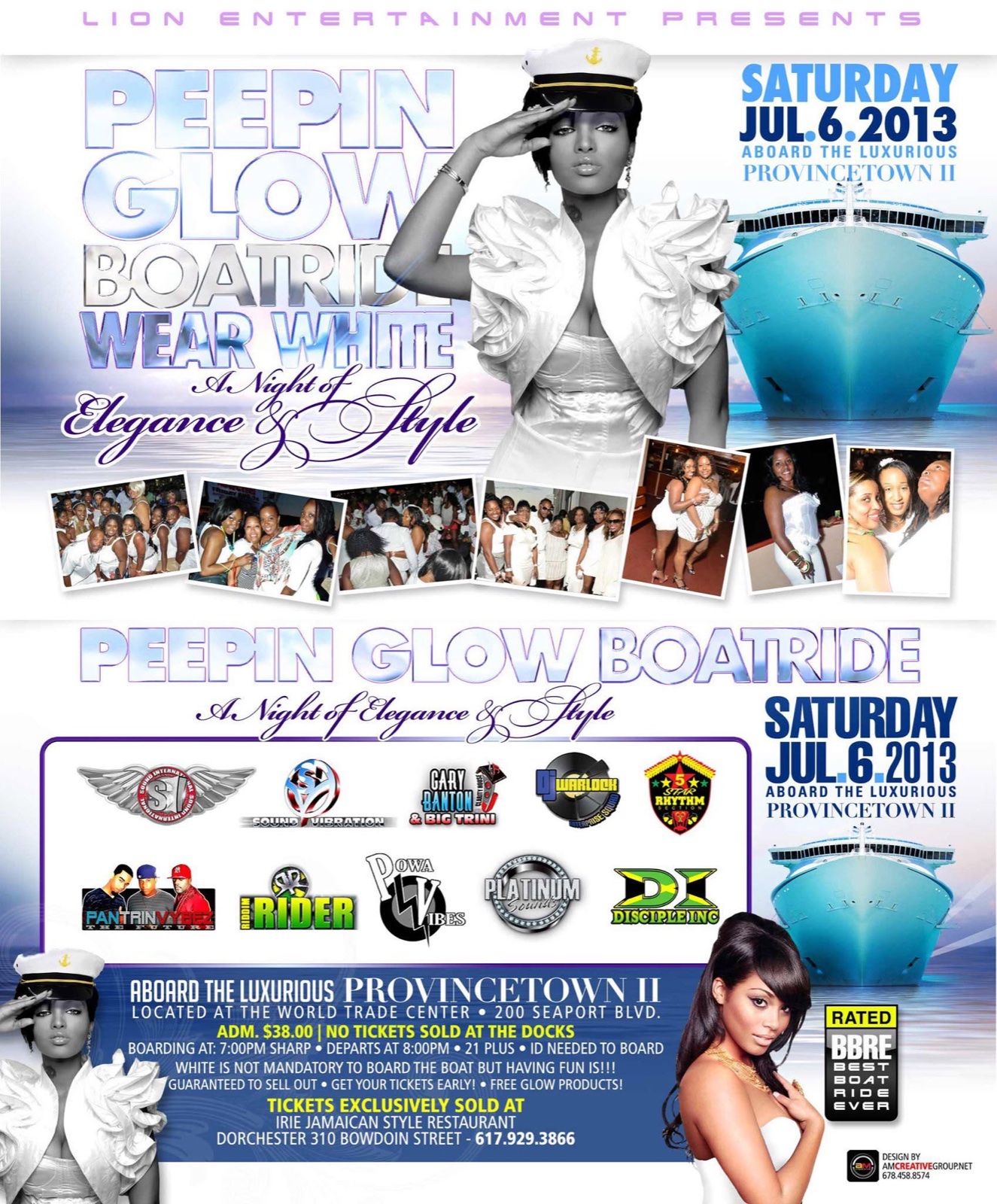 PEEPIN GLOW BOATRIDE — WEAR WHITE flyer
