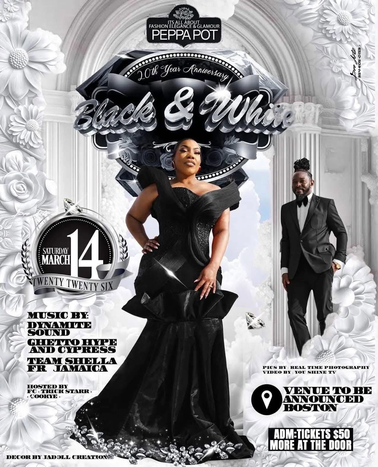 PEPPA POT'S 20TH YEAR ANNIVERSARY — BLACK & WHITE flyer