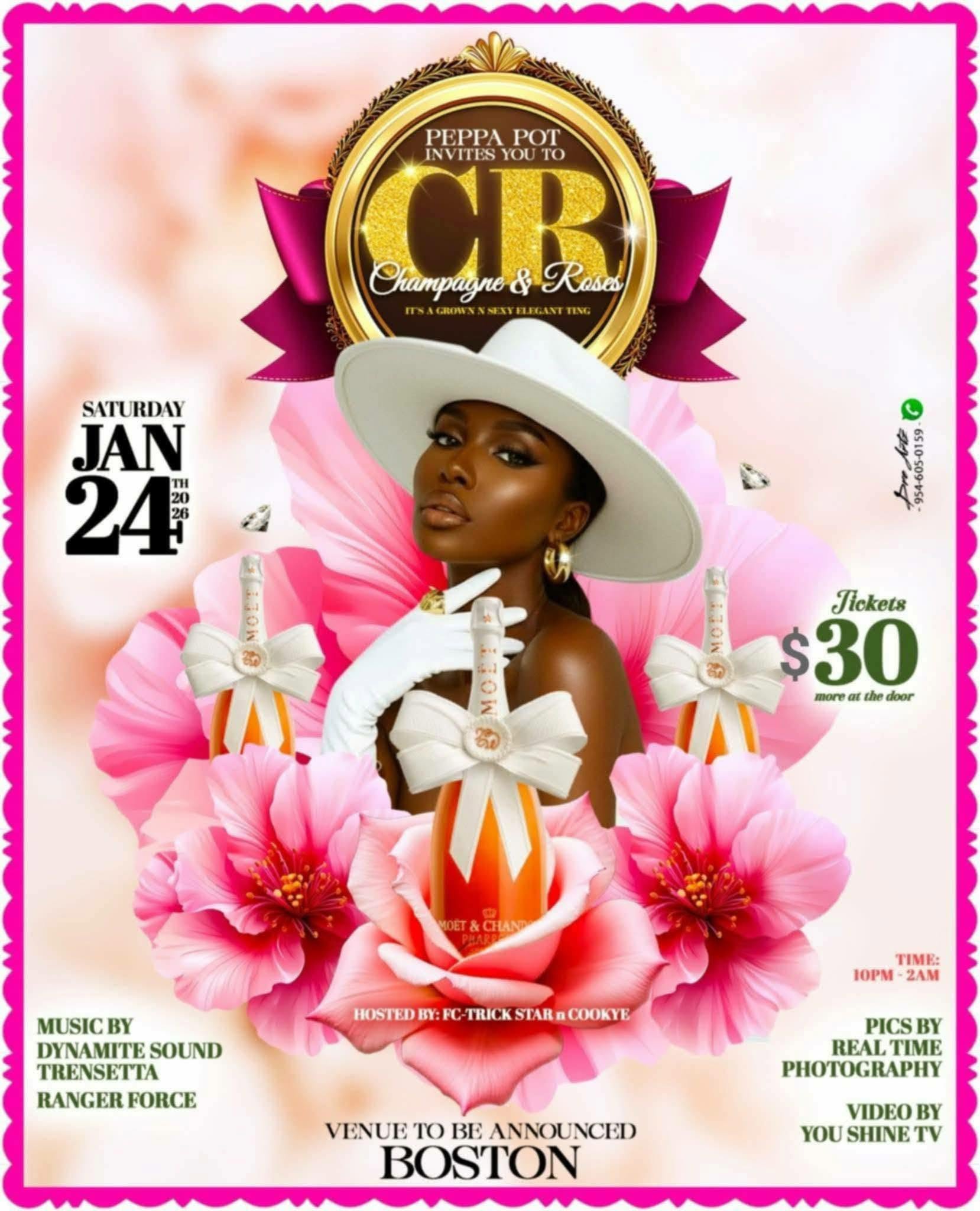 PEPPA POT'S CR — CHAMPAGNE & ROSES flyer