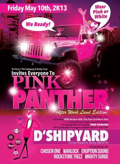 PINK PANTHER — AFTER WORK LAND EDITION flyer