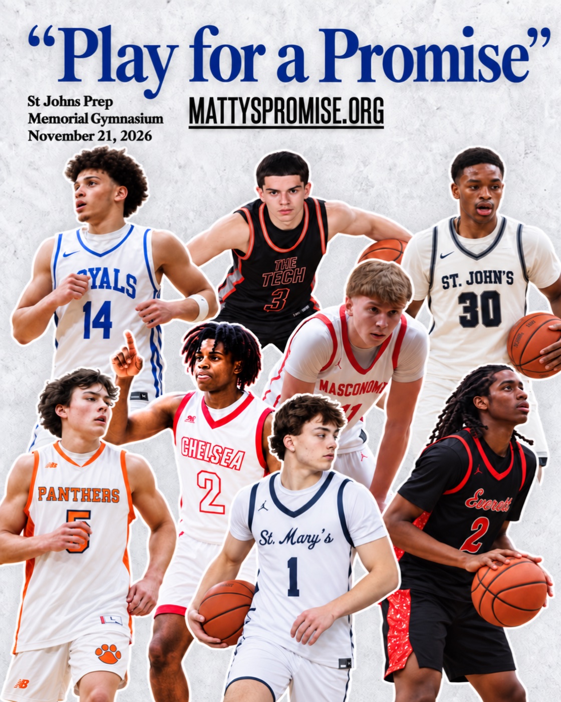 PLAY FOR A PROMISE — MATTY'S PROMISE BASKETBALL flyer