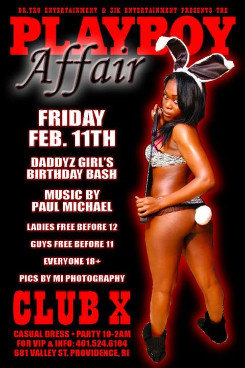 PLAYBOY AFFAIR — DADDYZ GIRL'S BIRTHDAY BASH flyer