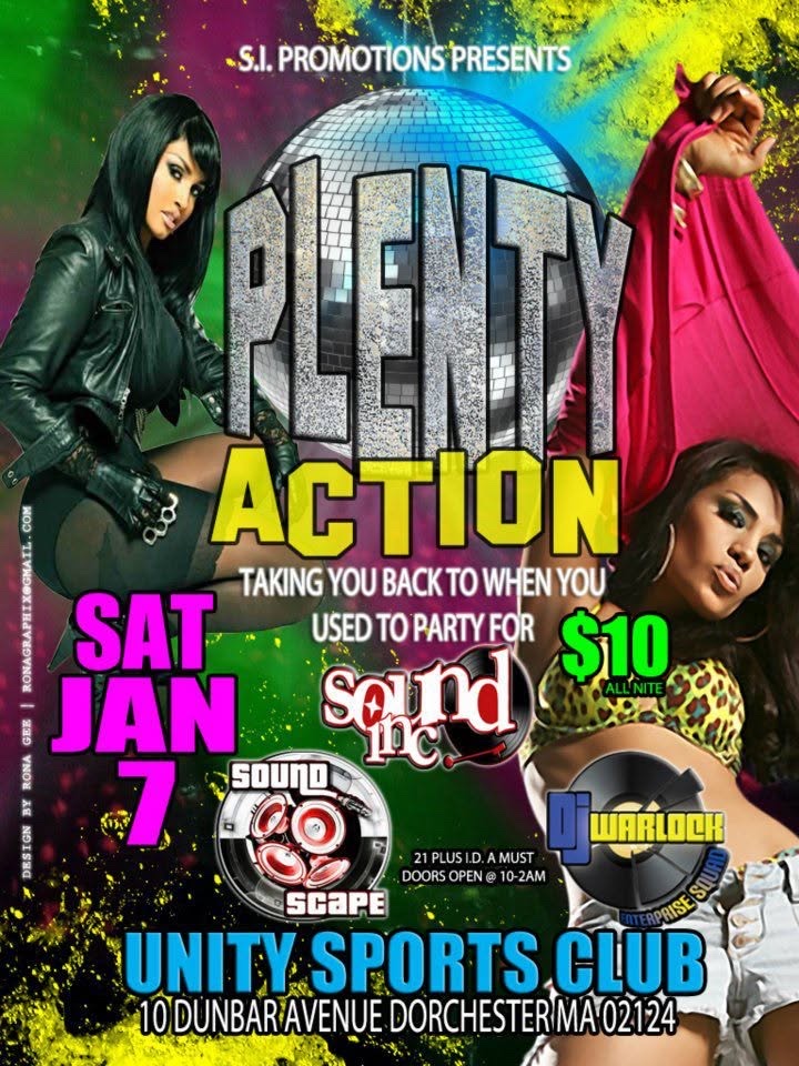 PLENTY ACTION flyer — Dorchester, MA