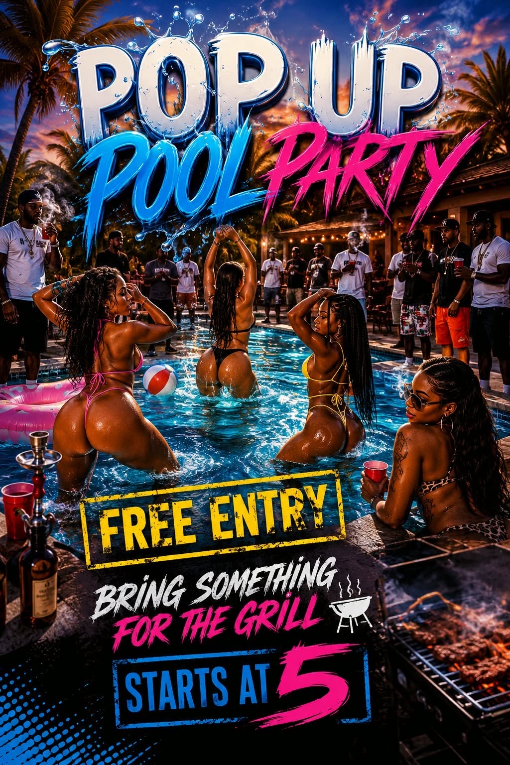 POP UP POOL PARTY flyer