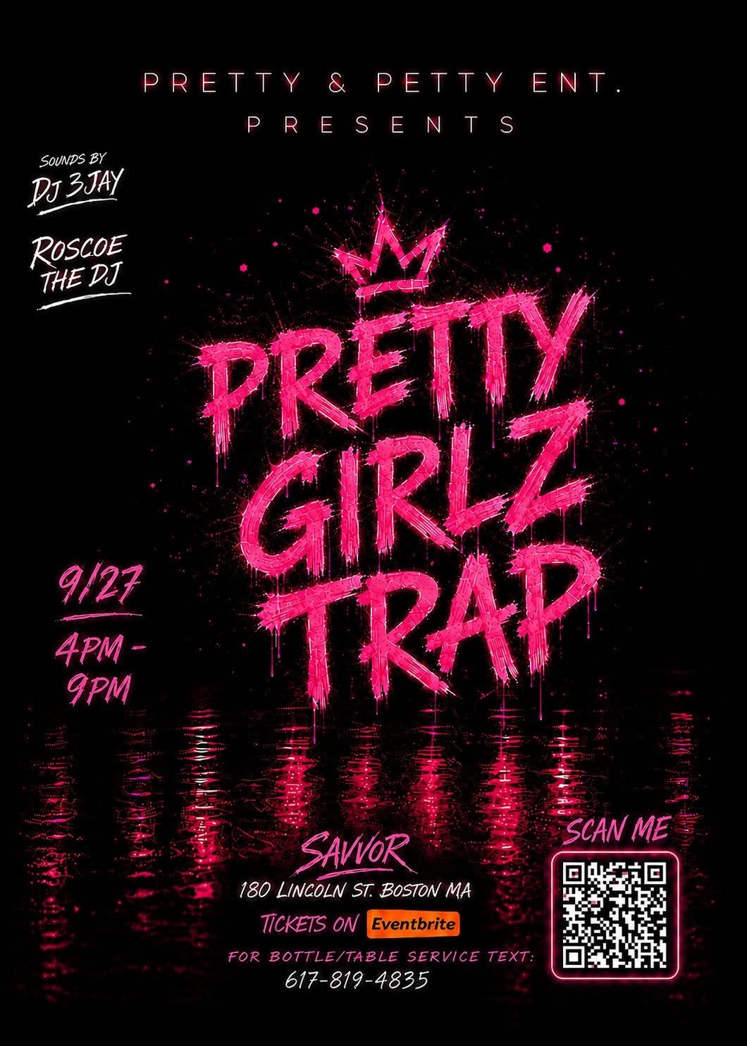 PRETTY GIRLZ TRAP flyer — Boston, MA