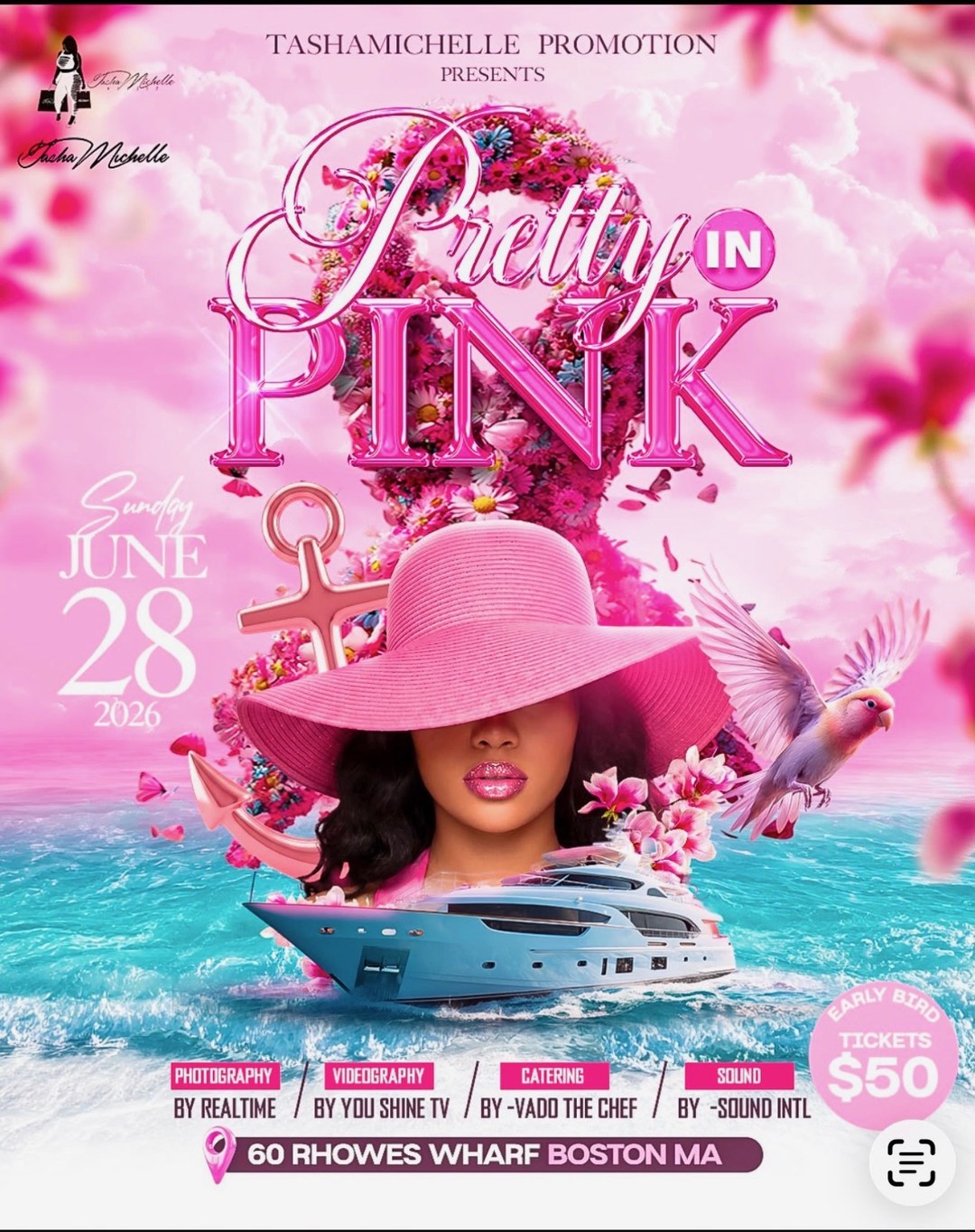PRETTY IN PINK flyer — Boston, MA