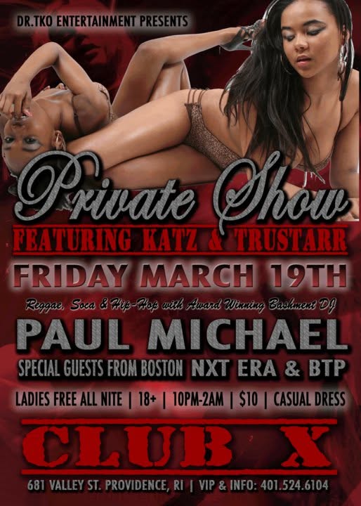 PRIVATE SHOW — FEATURING KATZ & TRUSTARR flyer
