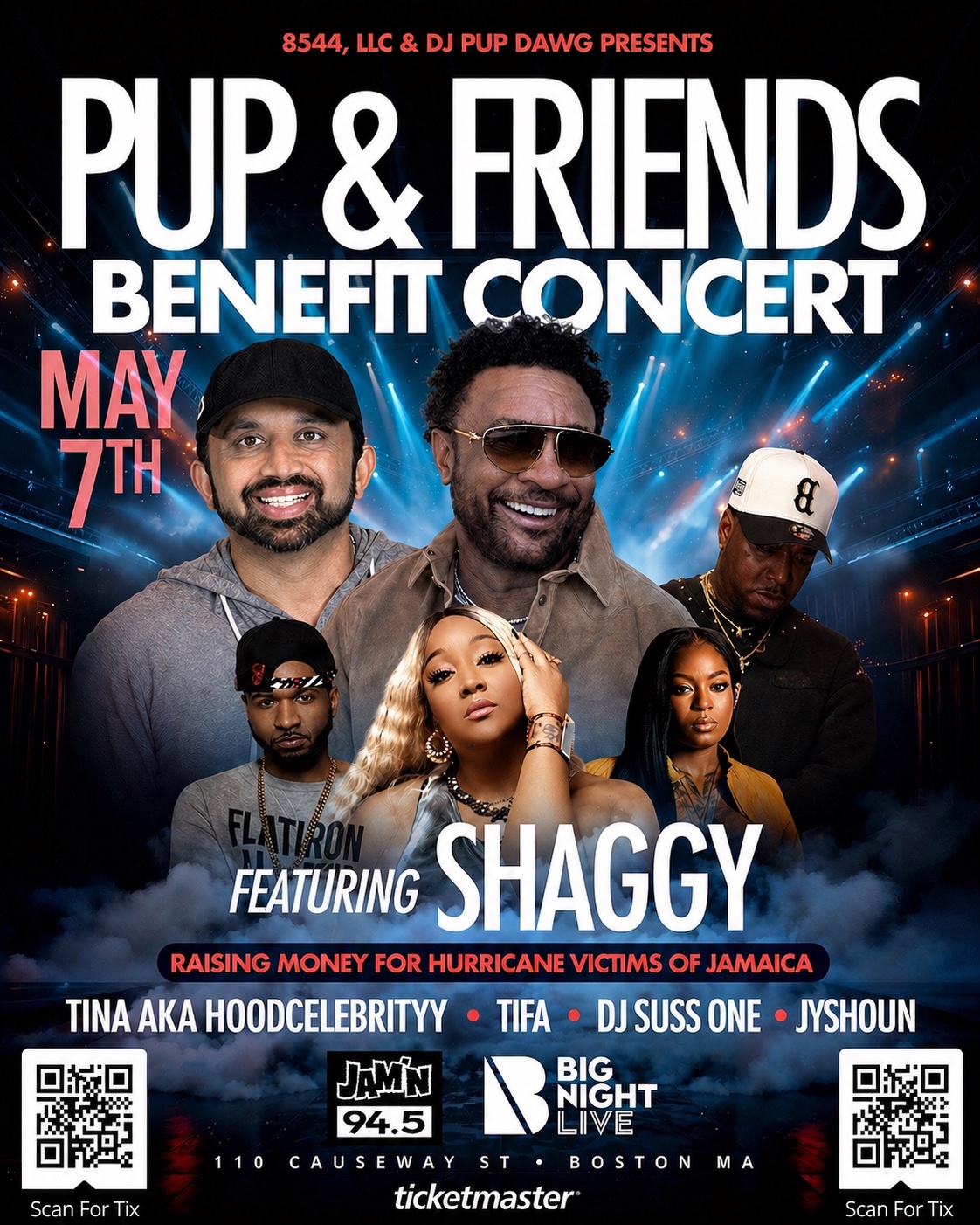 PUP & FRIENDS BENEFIT CONCERT — SHAGGY flyer