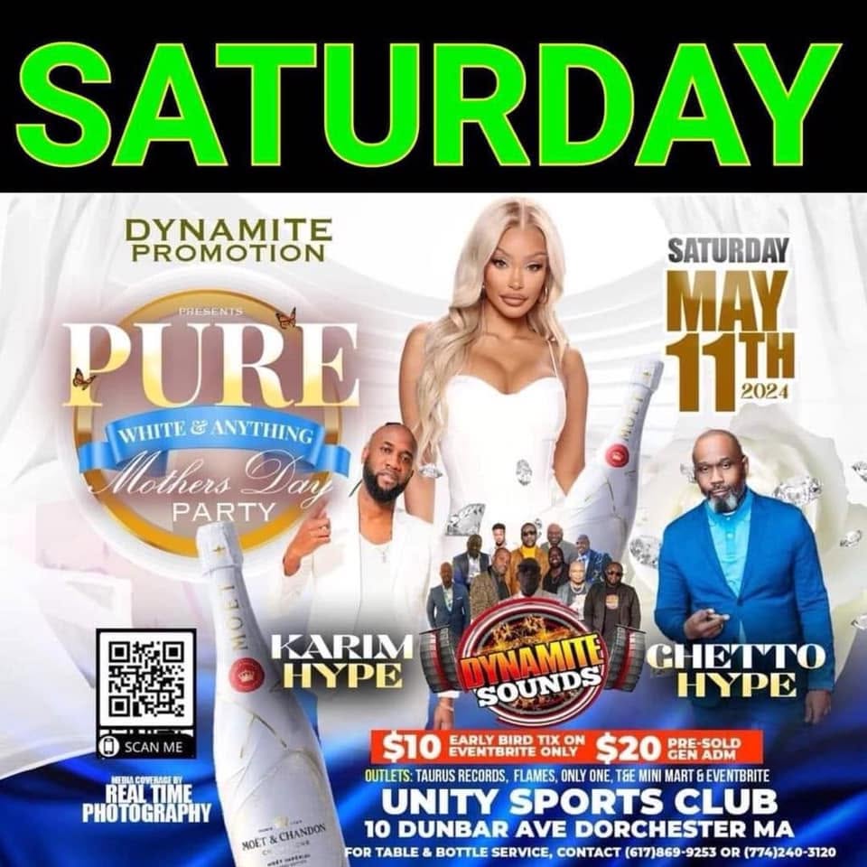 PURE — WHITE & ANYTHING (MOTHER'S DAY PARTY) flyer