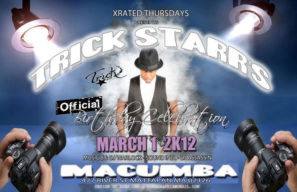 PURPLE & GOLD AFFAIR — PHATNESS & TRICK STARR BIRTHDAYS flyer, back