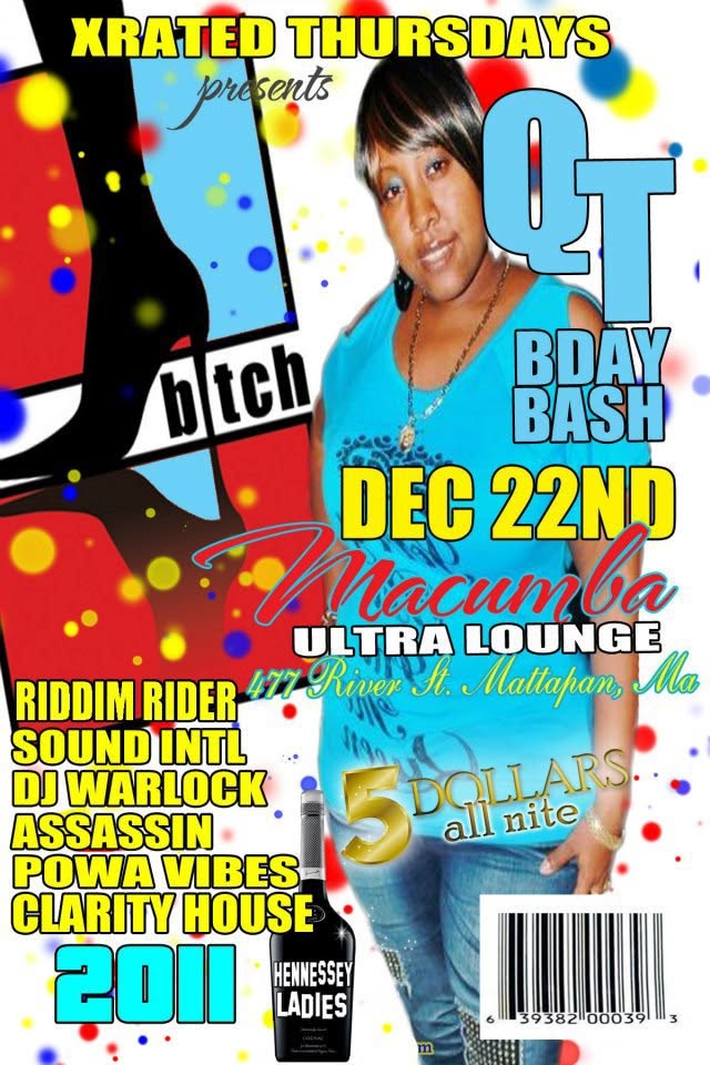 QT BIRTHDAY BASH flyer