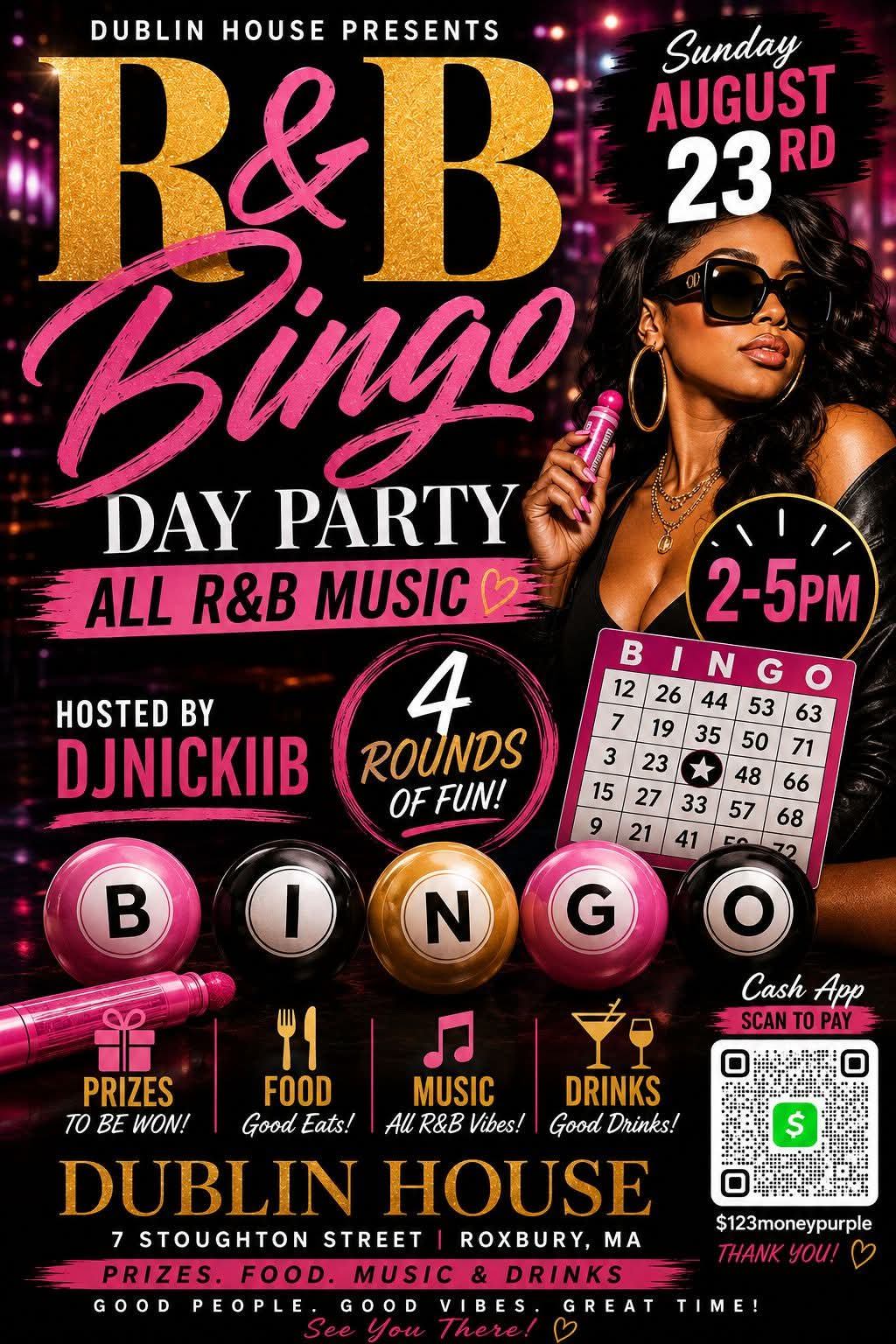 R&B BINGO — DAY PARTY flyer