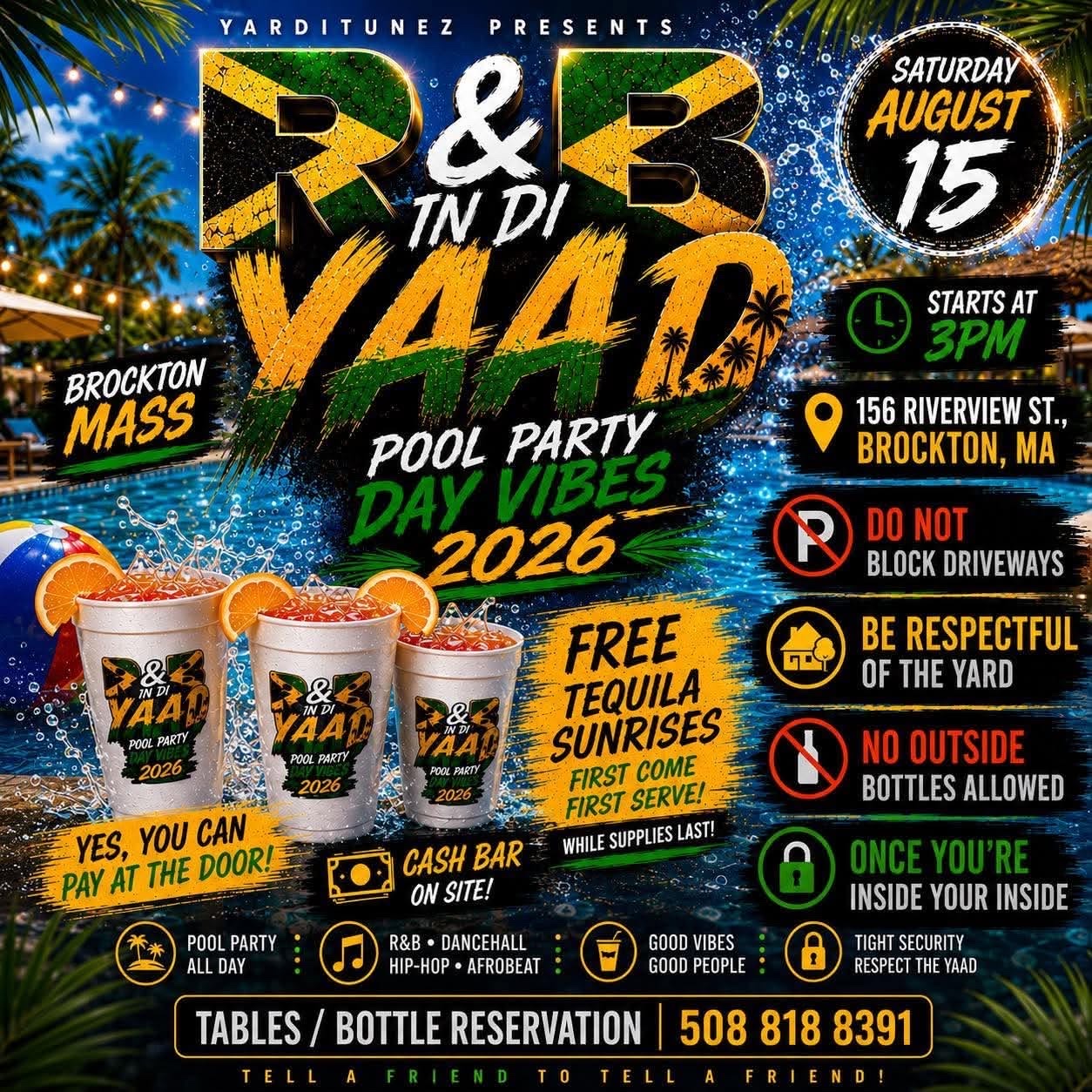 R&B IN DI YAAD — POOL PARTY DAY VIBES 2026 flyer