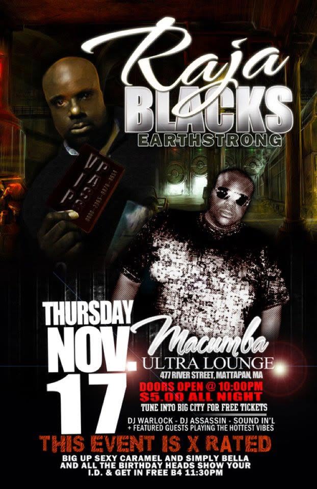 RAJA BLACKS EARTHSTRONG flyer