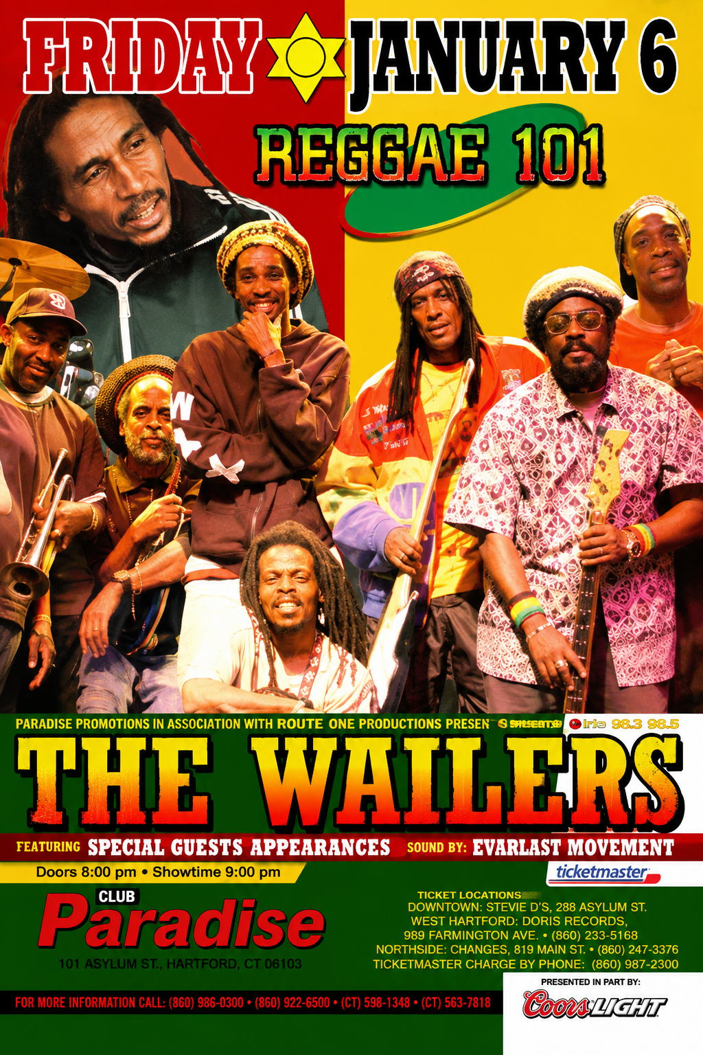 REGGAE 101 — THE WAILERS flyer