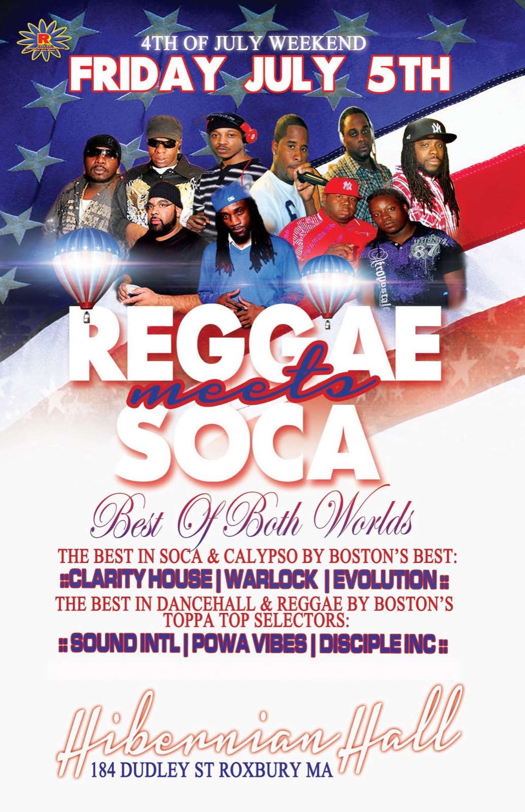 REGGAE MEETS SOCA — BEST OF BOTH WORLDS, 4TH OF JULY WEEKEND flyer