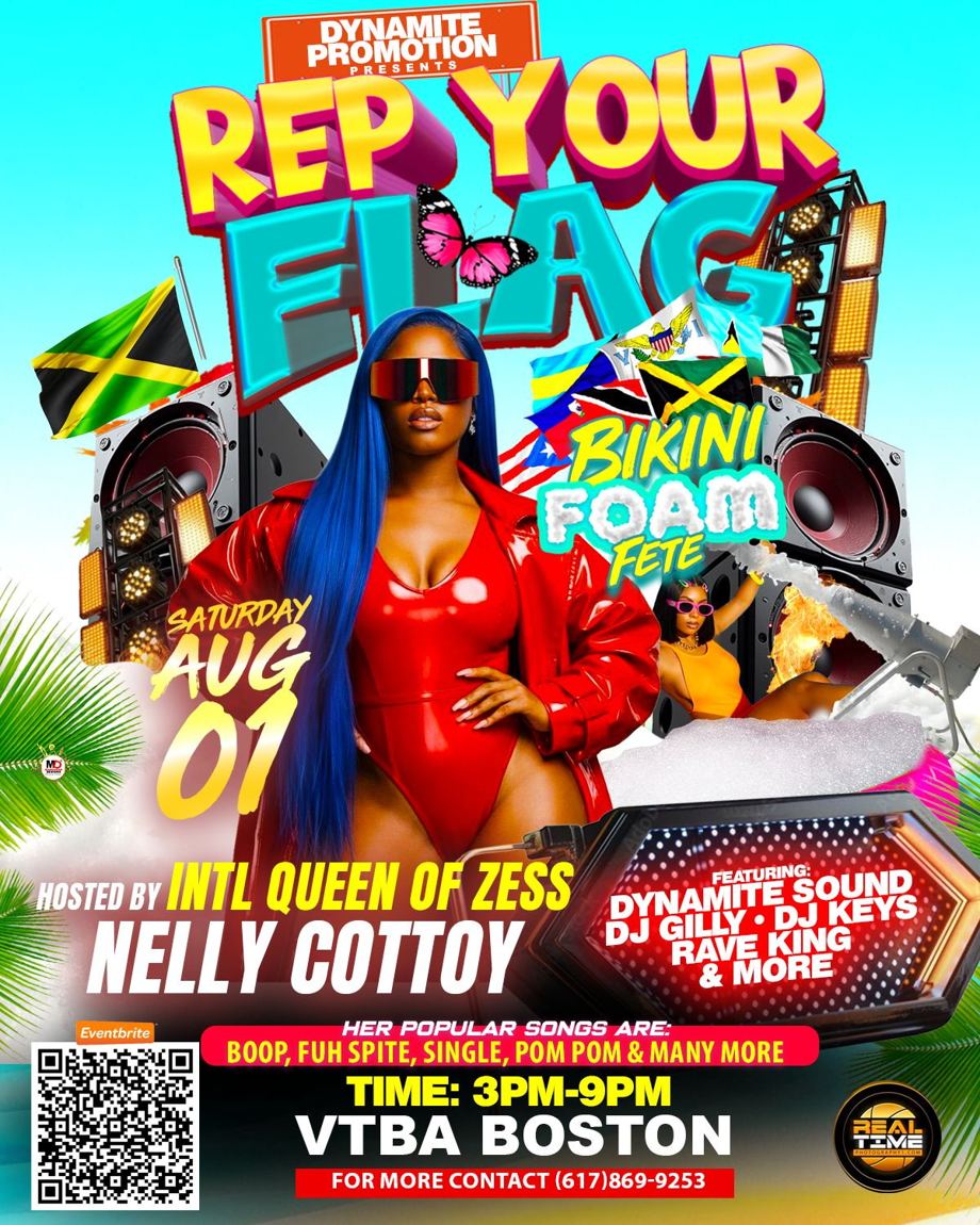 REP YOUR FLAG — BIKINI FOAM FETE flyer — Boston, MA
