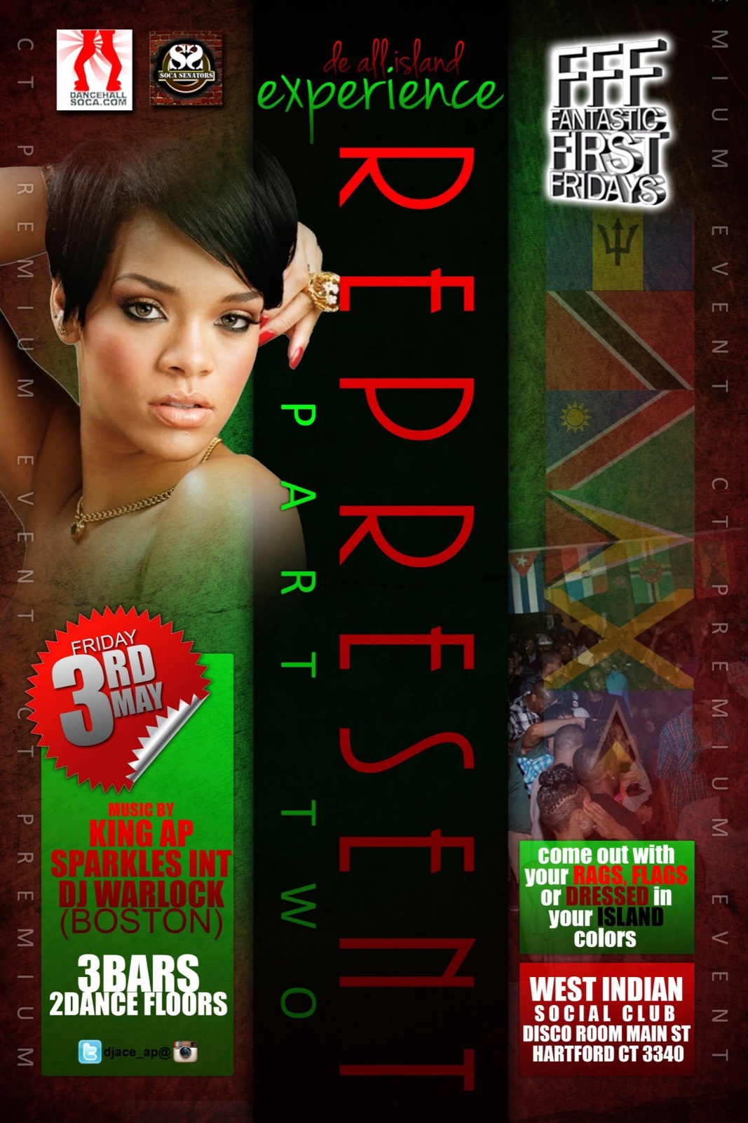 REPRESENT PART TWO — DE ALL ISLAND EXPERIENCE flyer