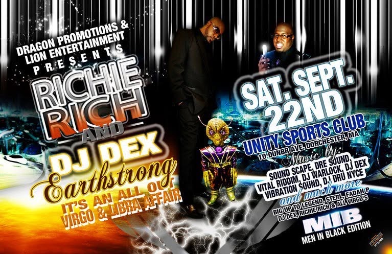 RICHIE RICH & DJ DEX EARTHSTRONG — MEN IN BLACK EDITION flyer