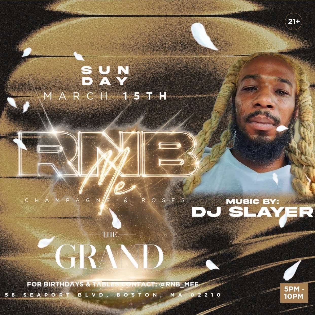 RNB ME — CHAMPAGNE & ROSES flyer — Boston, MA