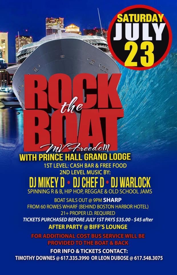 ROCK THE BOAT — PRINCE HALL GRAND LODGE flyer