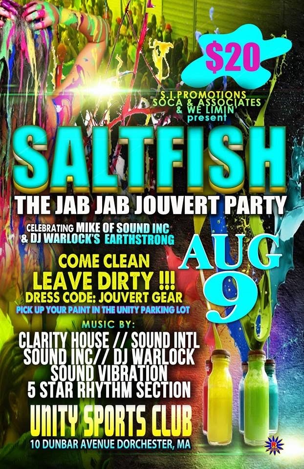 SALTFISH — THE JAB JAB JOUVERT PARTY flyer