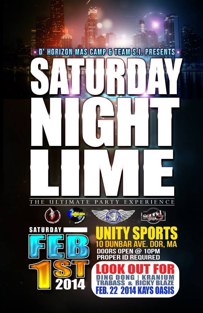 SATURDAY NIGHT LIME — THE ULTIMATE PARTY EXPERIENCE flyer — Dorchester, MA