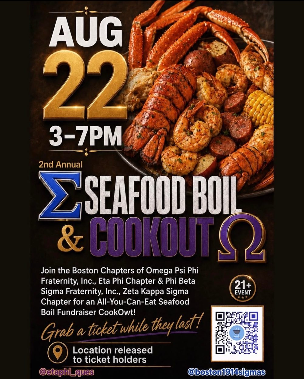 SEAFOOD BOIL & COOKOUT flyer