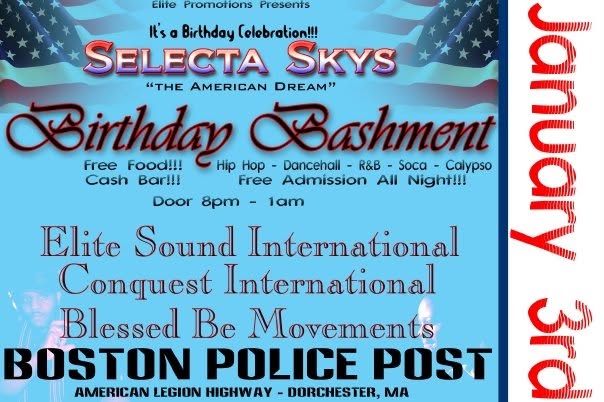 SELECTA SKYS — BIRTHDAY BASHMENT flyer