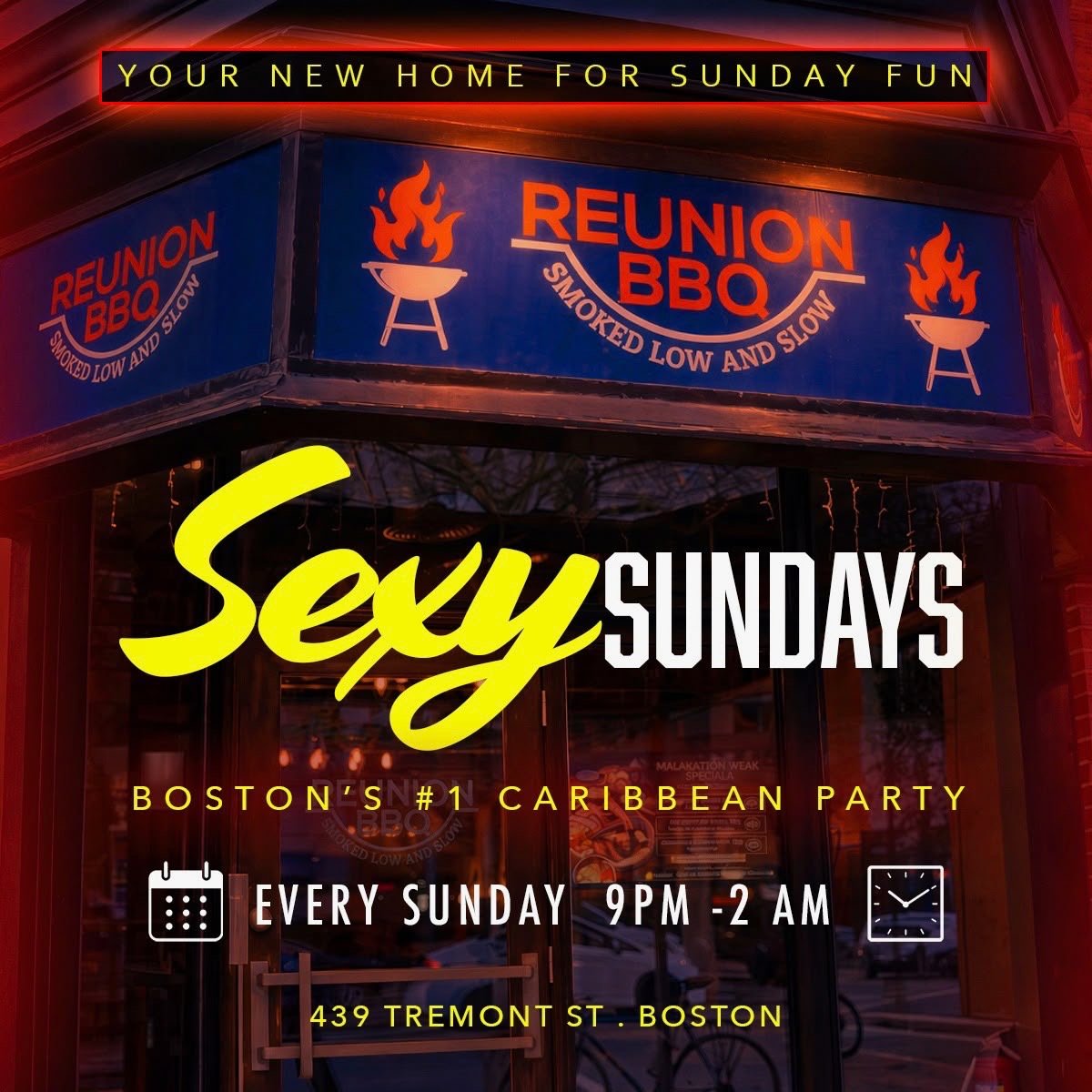 SEXY SUNDAYS flyer — Boston, MA
