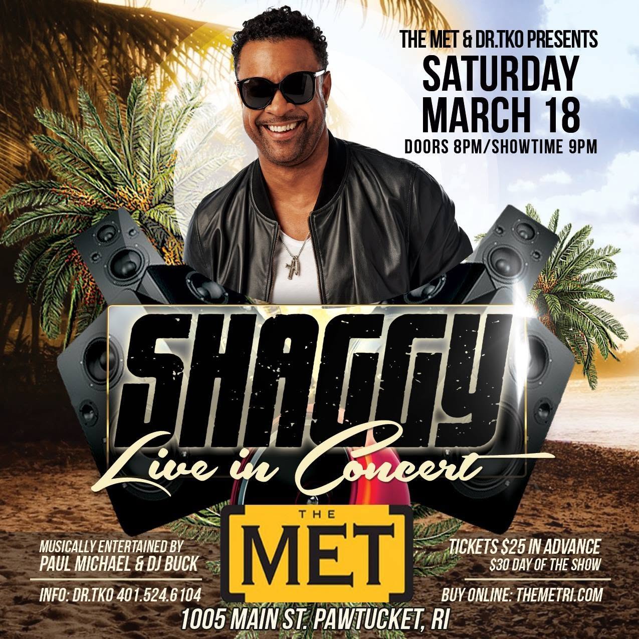 SHAGGY — LIVE IN CONCERT flyer