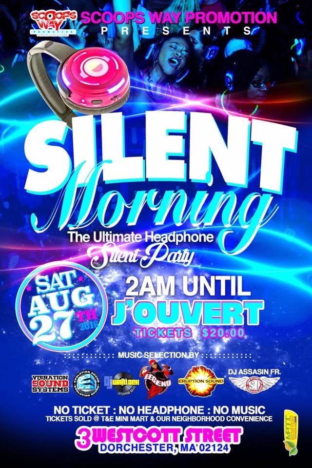 SILENT MORNING — THE ULTIMATE HEADPHONE SILENT PARTY flyer