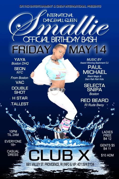 SMALLIE — OFFICIAL BIRTHDAY BASH flyer