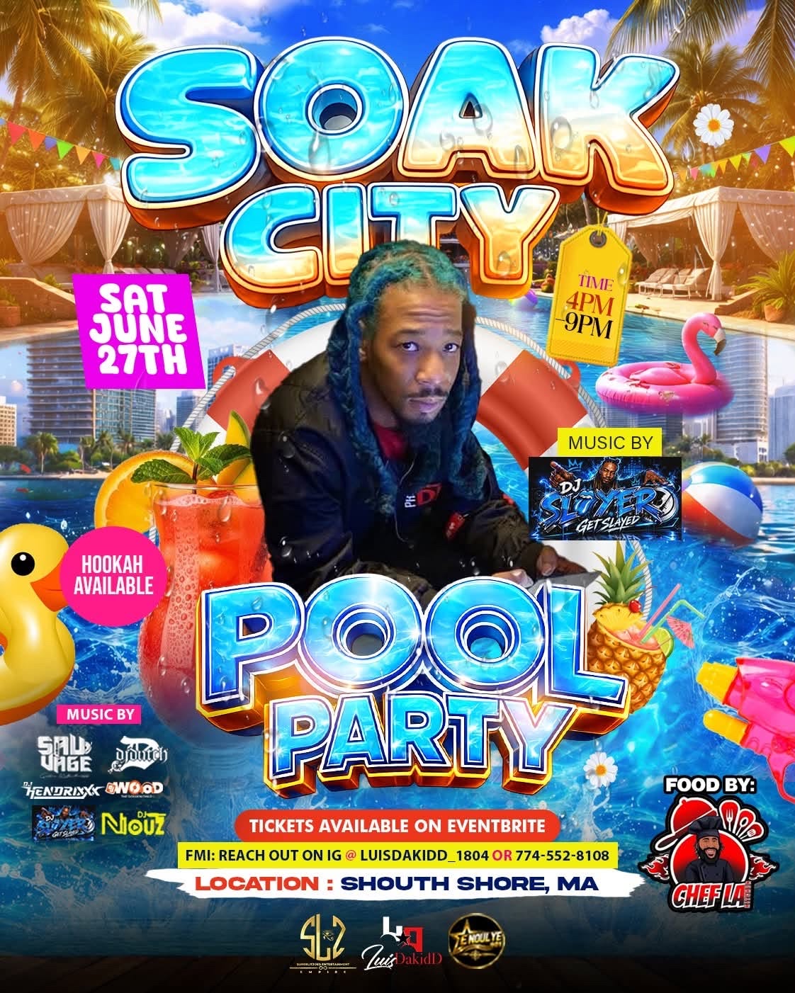 SOAK CITY POOL PARTY flyer