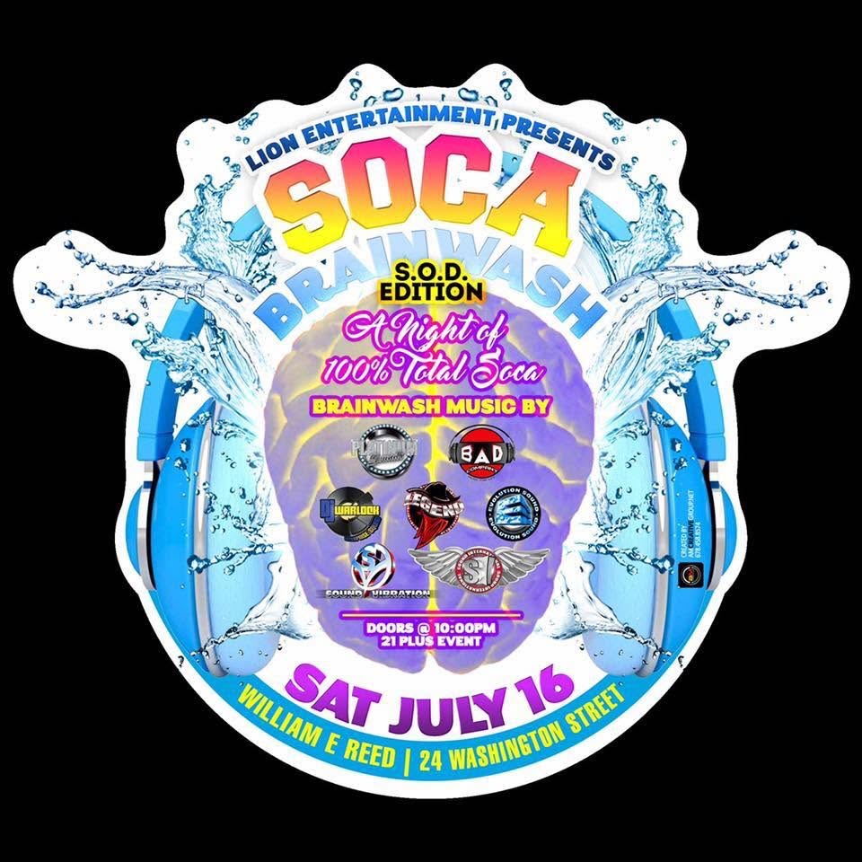 SOCA BRAINWASH — S.O.D. EDITION flyer
