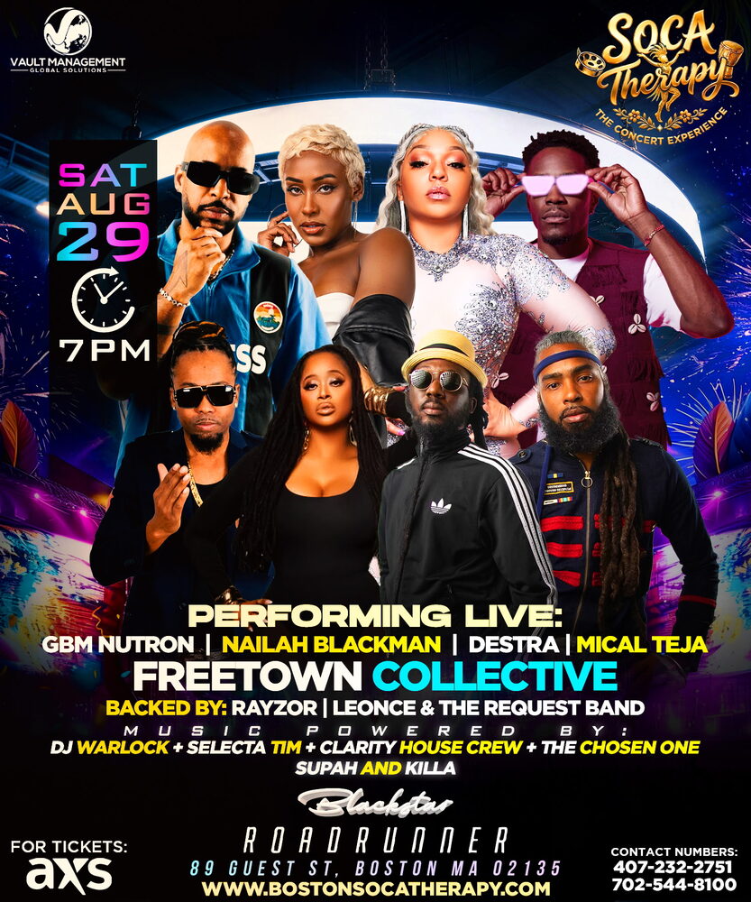 SOCA THERAPY — THE CONCERT EXPERIENCE flyer