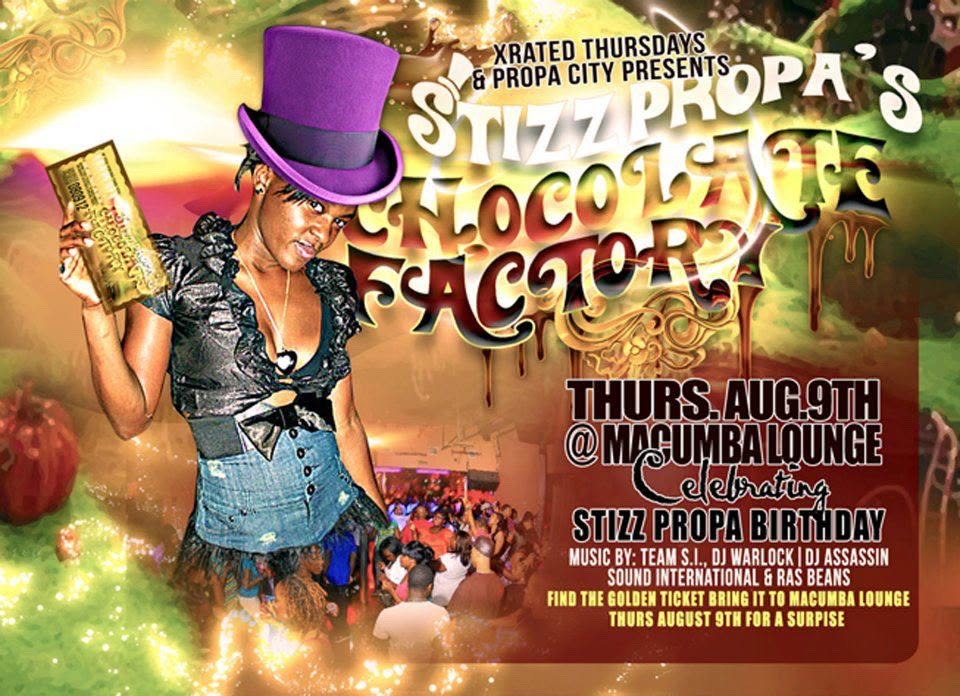 STIZZ PROPA'S CHOCOLATE FACTORY flyer — Mattapan, MA